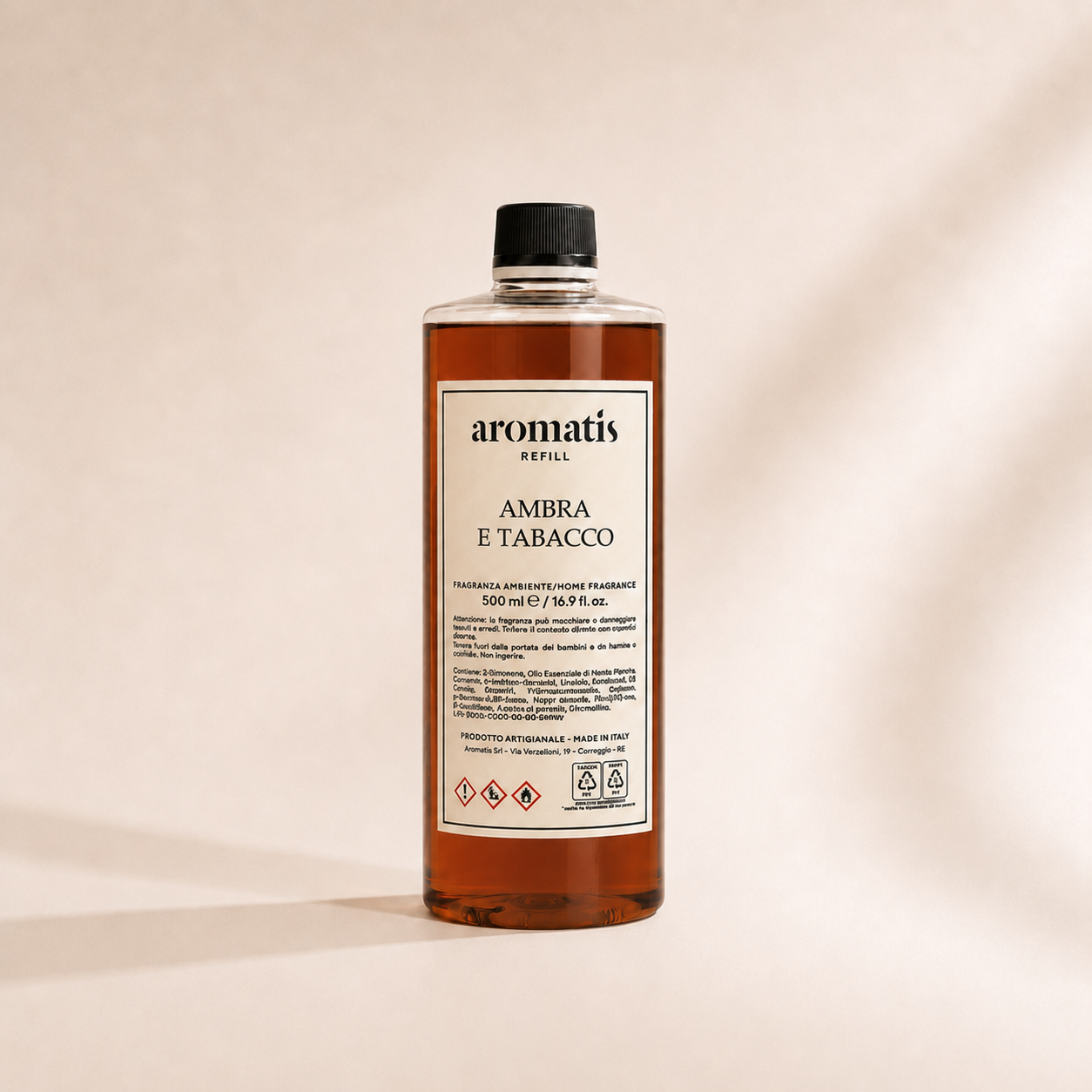 Ricarica per Profumatore Ambiente Ambra e Tabacco – 500 ml